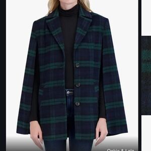 Ookie & Lala Plaid Cape Jacket XL